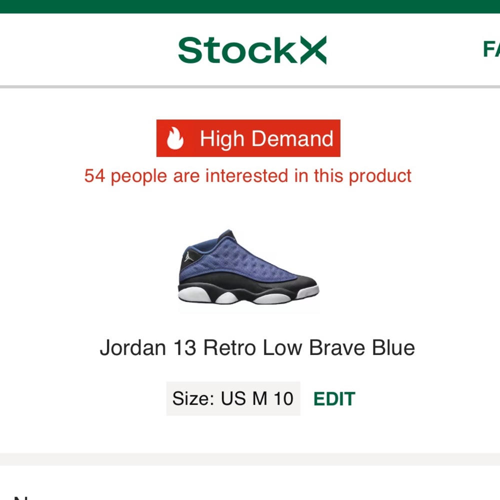 Jordan 13 Retro Brave Blue Size 10 men’s slightly used